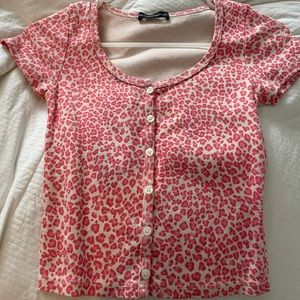 Pink brandy cheetah top